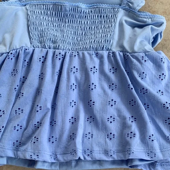 Justice Light Blue Ruffle Top - Picture 11 of 12